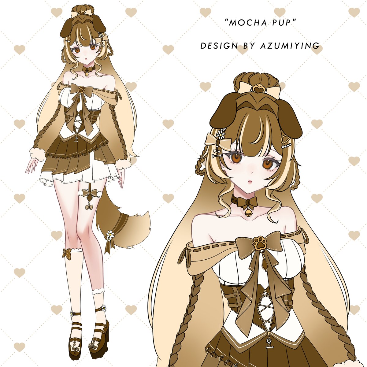 azumiying_'s tweet photo. cafe puppy adoptable "Mocha Pup"

𖹭 set price $100 (with commercial)
𖹭 2 designs 
𖹭 available on VGen https://t.co/bbsU7BvAvj