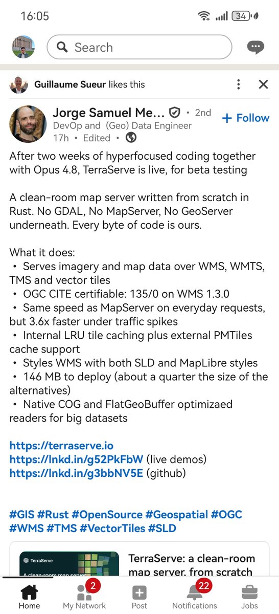 MdFarel's tweet photo. In just the past day, I've come across a lot of GIS people building their mapping apps and services in Rust. Is Rust becoming the new standard for GIS? https://t.co/LWghSWOKfF