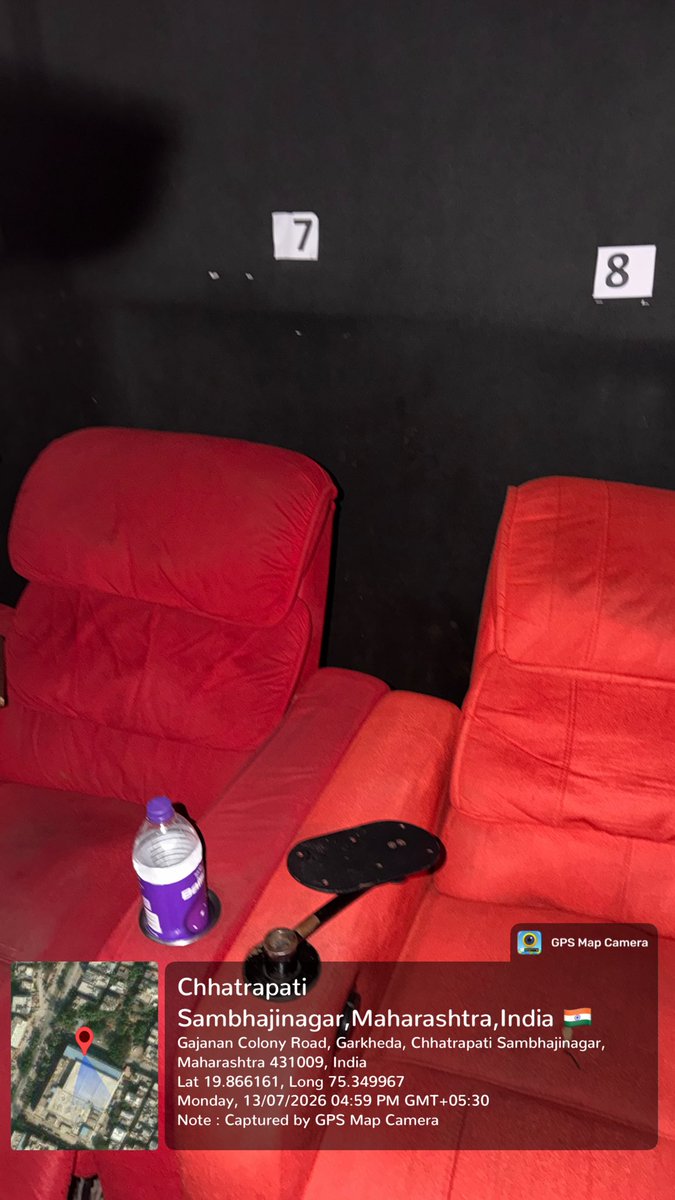 Shreyash_1802's tweet photo. @INOXMovies Paid ₹760 for 2 recliner seats at Sambhajinagar. Every recliner was dirty, worn out, and unfit to sit on. Charging premium rates for this is unacceptable. Refund my money, or I'll file a Consumer Commission complaint. #INOX #Refund https://t.co/9SHq3W7xdb
