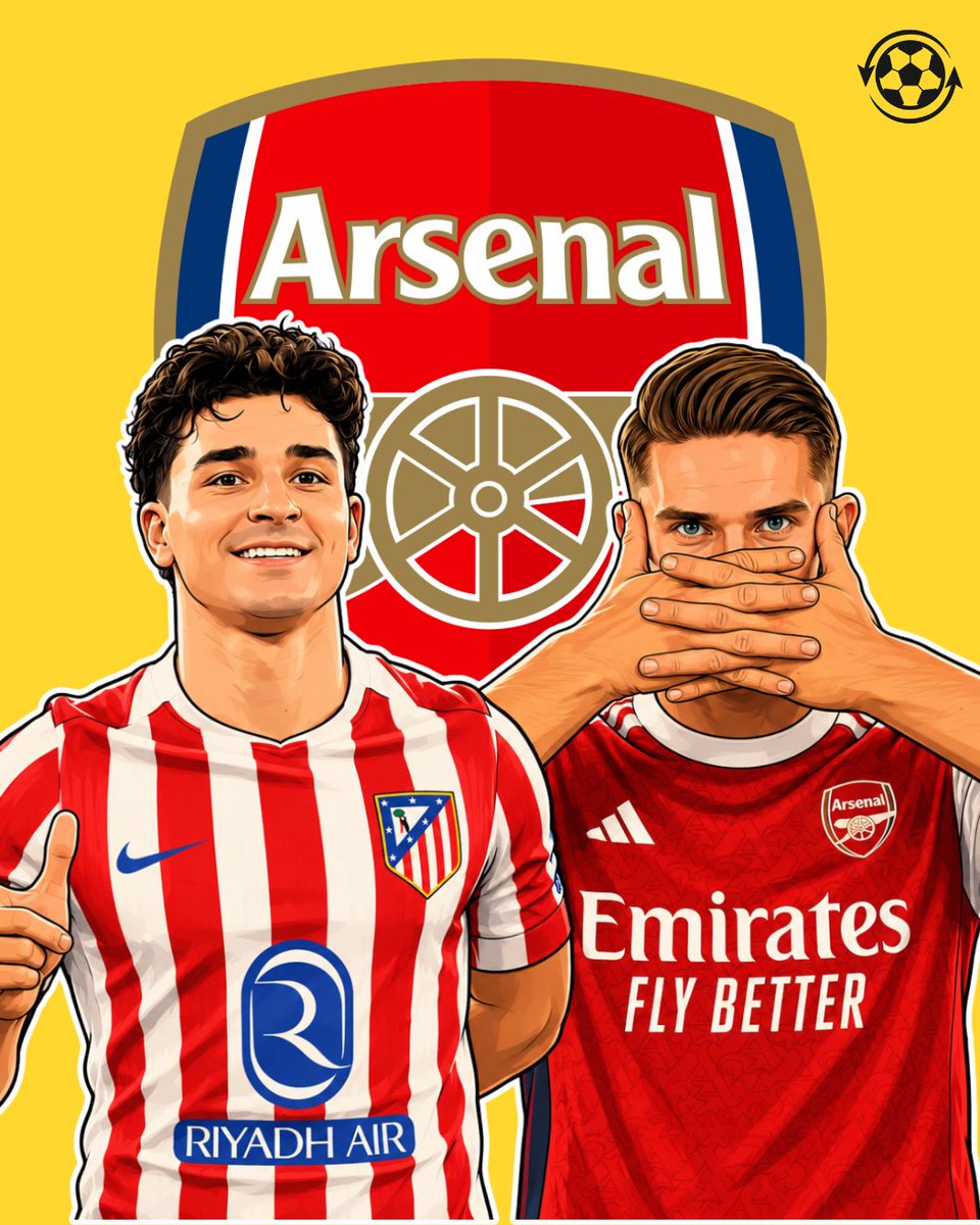 DeadlineDayLive's tweet photo. 🚨 Arsenal have submitted a HUGE offer worth €100M plus Viktor Gyökeres in an attempt to sign Julián Álvarez. 🤯❤️

Atlético Madrid have received the blockbuster proposal as the Gunners push to land the Argentine striker. 🇦🇷

(Source: The Times / @DiarioAS) https://t.co/WeXbShlBOE