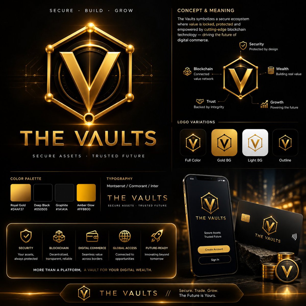 ademelody19's tweet photo. @BiGODToken My second entry 🔥

A gold V sits inside a hexagonal blockchain ring and a vault door, blending old-world security with digital trust. It stands for value, permanence, and safety in the future of digital commerce

@salemverse @Alioth0x https://t.co/uTV5O67RdS
