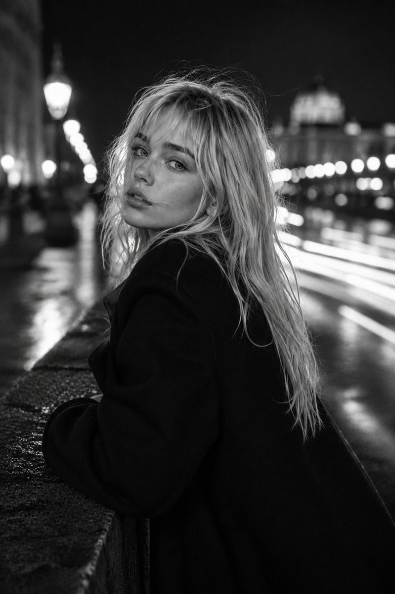Monochrome Fashion Editorial Portrait
