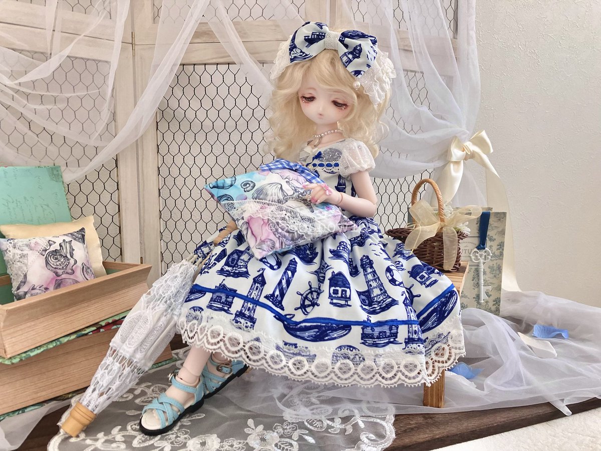 586show10's tweet photo. 【新作おしながき１／４】

⚓️　Reminiscence of Blue　🛟

SDM、MDD(Ｓ／Ｍ／L胸、もちあし2.0)、DDPサイズ

ヘッドドレス
パールネックレス
ワンピース

3点セット

¥13,000ｰ(7セット)

#HTD京都21  #ドルパ_ディーラー #コハル商店 https://t.co/gcsYnUZBoM