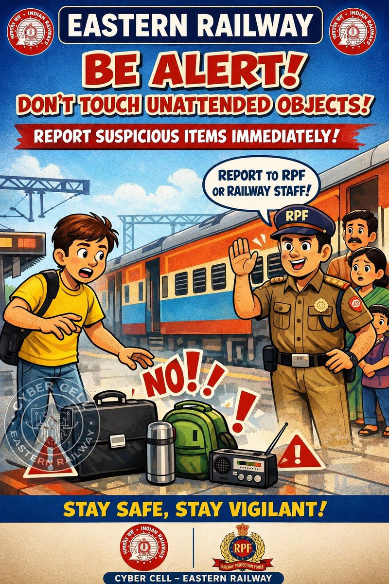 ErRpf's tweet photo. Don’t risk your life—never board a moving train! Safety first: Wait for the train to stop. चलती ट्रेन में चढ़ना जानलेवा है! सुरक्षा पहले—ट्रेन रुकने पर ही चढ़ें। চলন্ত ট্রেনে ওঠা প্রাণঘাতী! নিরাপত্তা আগে—ট্রেন থামলে তবেই উঠুন। #PassengerSafety #Awareness
@RPF_INDIA
@RailMinIndia https://t.co/HKXuloc16e