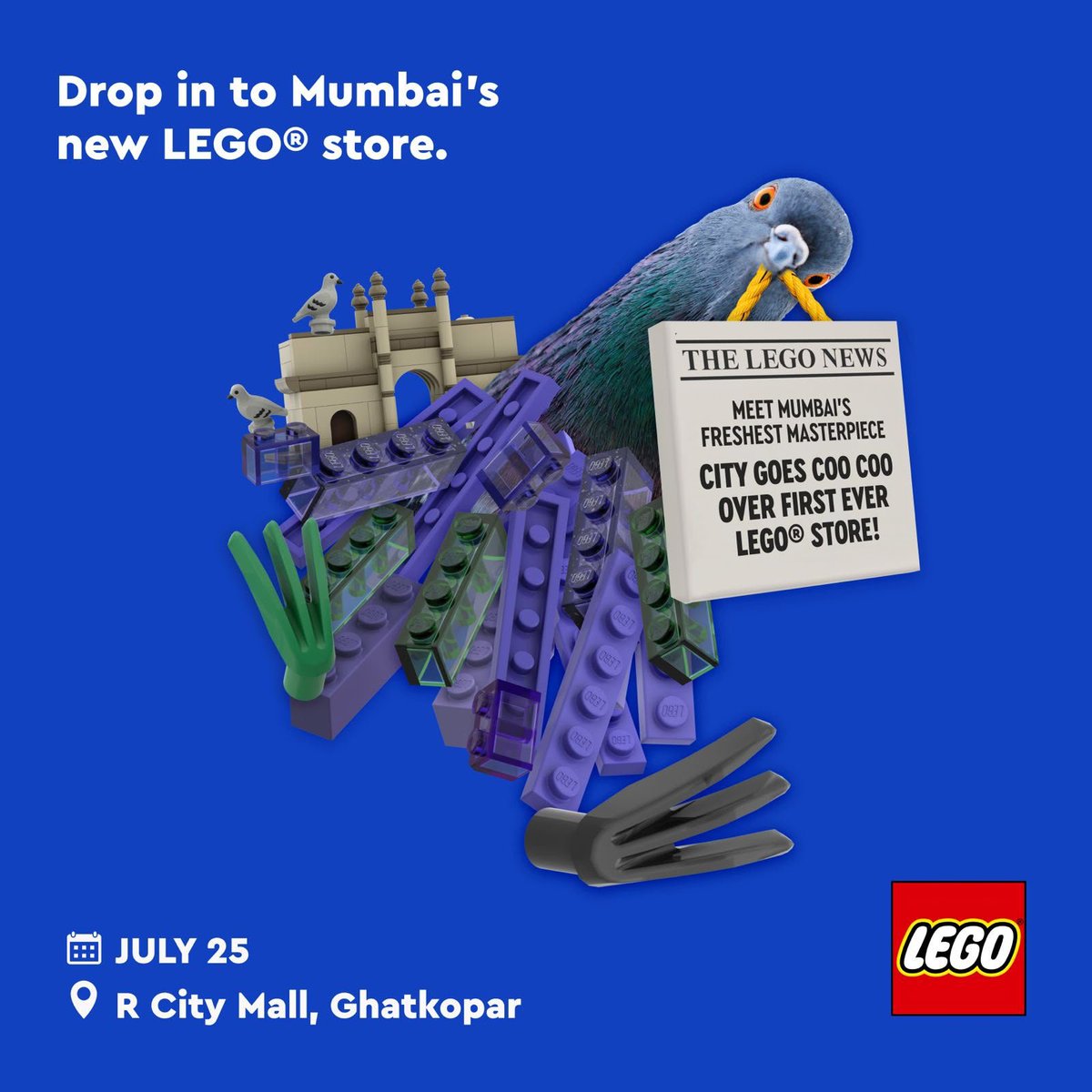 Sandeep131066's tweet photo. Mumbai just got a new creative playground as LEGO®️ arrives at R-City Mall, Ghatkopar, where imagination meets endless possibilities!
From iconic builds to exciting new creations, there’s something for every LEGO®️ fan to discover. #BuildYourMasterpiece https://t.co/EMb6YePuJq