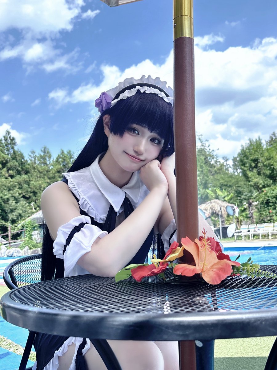 Noko_cos's tweet photo. 今年も黒猫で夏をはじめました🐈‍⬛
メイドスク水可愛い❣️ https://t.co/fLxl9ikhUC