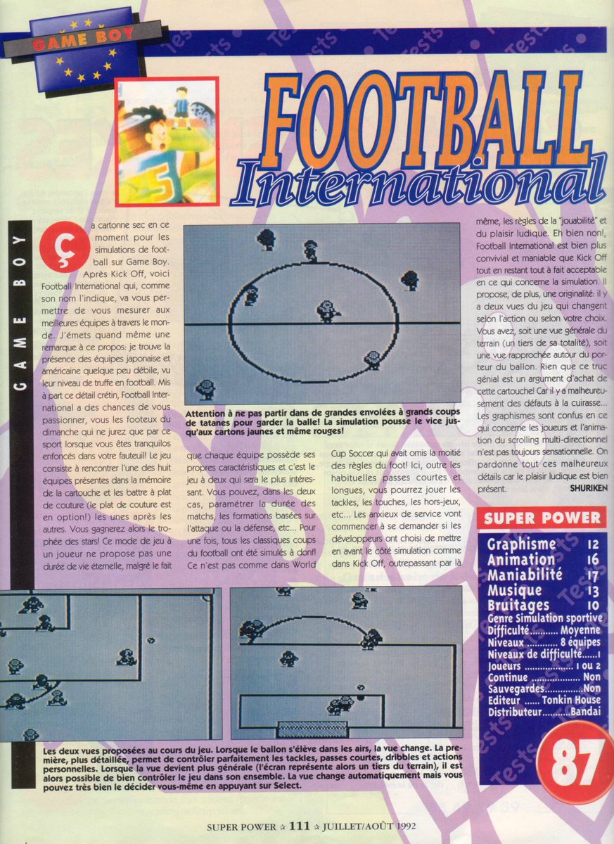 AllmightoFranky's tweet photo. #Nostalgeek,on termine le feuilletage de ce #SuperPower de l'été 92,le tout premier numéro!Les tests avec #Gradius sur #SuperNintendo,puis du #GameBoy avec #Footballinternational et #SneakySnakes! #retro #retrogaming #oldschool #80s #90s 1/5 https://t.co/FEg7DwD8AQ