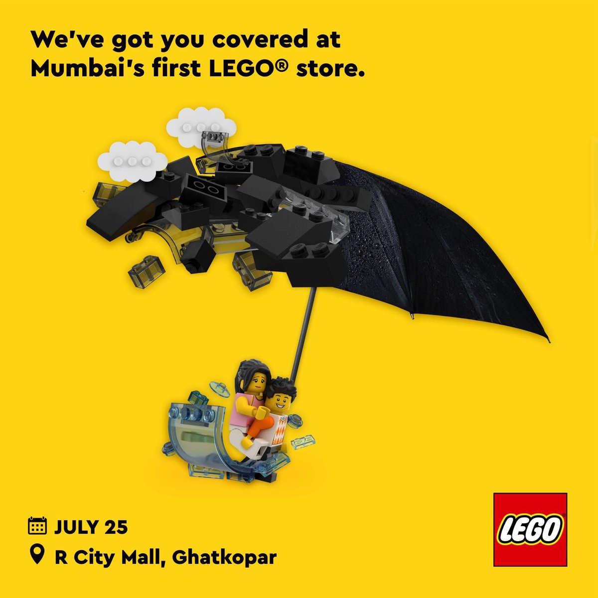 AliaBha388's tweet photo. The wait is finally done, Mumbai.  
   LEGO®️ is now open at R-City Mall, Ghatkopar.  
   A whole world built brick by brick is waiting for you.  
   Come build something amazing.  
   #BuildYourMasterpiece https://t.co/1NS7AGEY5e