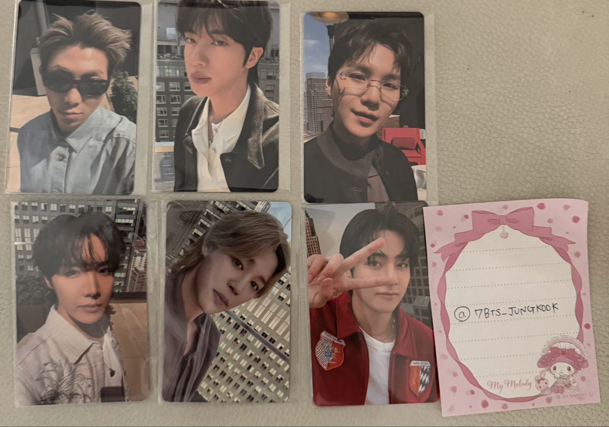 7BTS_JUNGK00K's tweet photo. BTS ARIRANG Weverse Europe Special  購入特典　トレカ交換

【譲】
 ナム、ジン、ユンギ、ホビ、ジミン、テテ                     
【求】
ジョングク

郵送にて迅速丁寧に対応いたしますのでお声がけをよろしくお願いいたします🙇‍♀️💜 https://t.co/yS6NXTMNGn