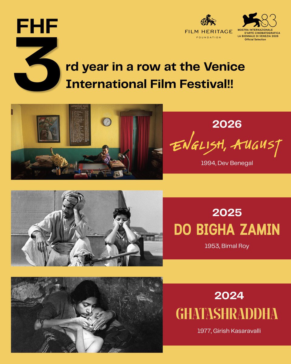 FHF_Official's tweet photo. FHF's hat-trick at the Venice International Film Festival! https://t.co/H7kpCROpgO