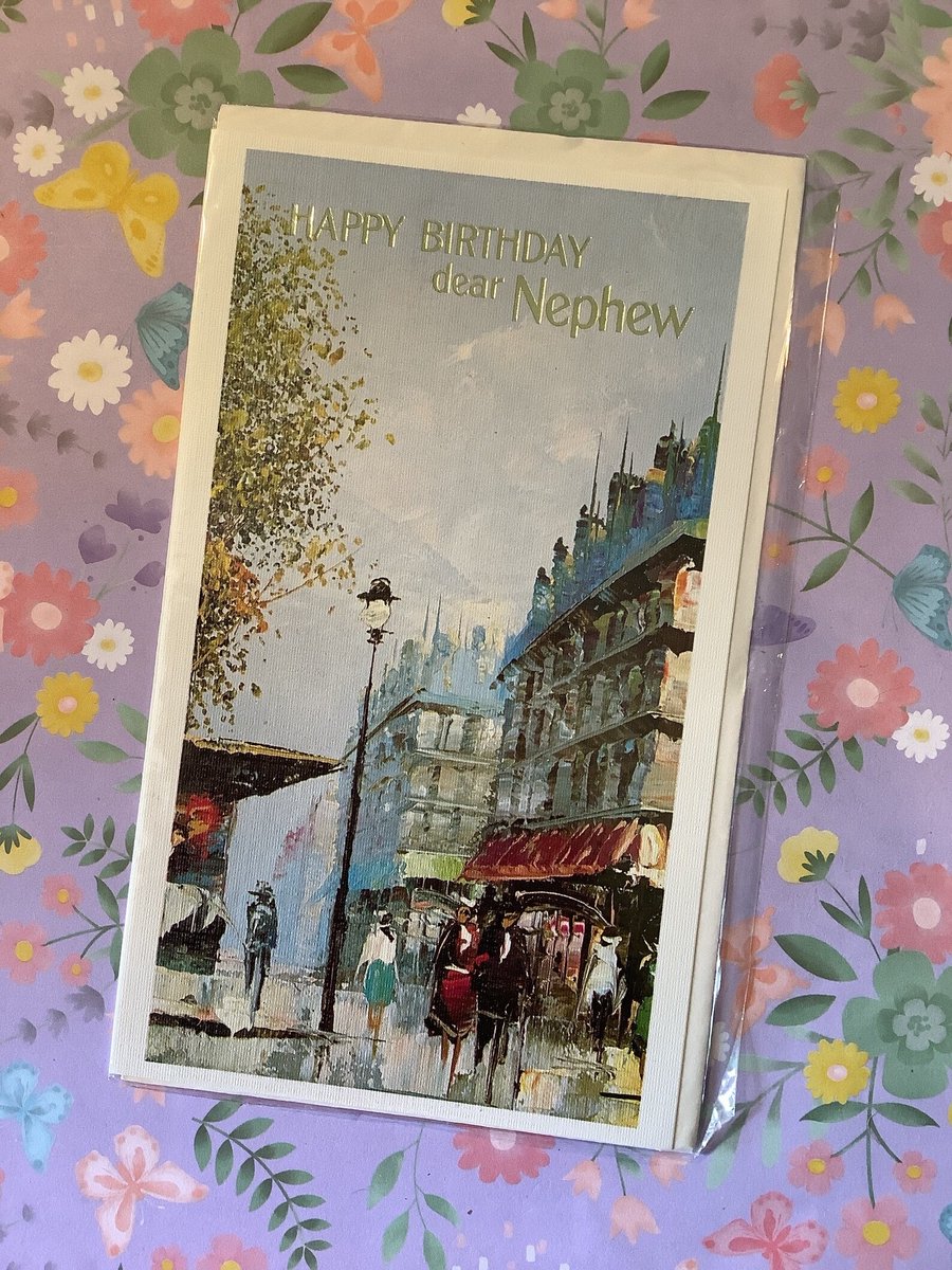 WatsonsVintage's tweet photo. ONLY ONE LEFT NOW! RARE Vintage Retro 1980 ‘Happy Birthday Dear Nephew’ Card with STUNNING Italian Piazza Style Design - Pretty, Nostalgic Card -Art Lover Card https://t.co/i75pZIU8CV via @Etsy #VintageCards #BirthdayCards #Nephew #Italy #ItalianArt https://t.co/nOoxAq7ktn