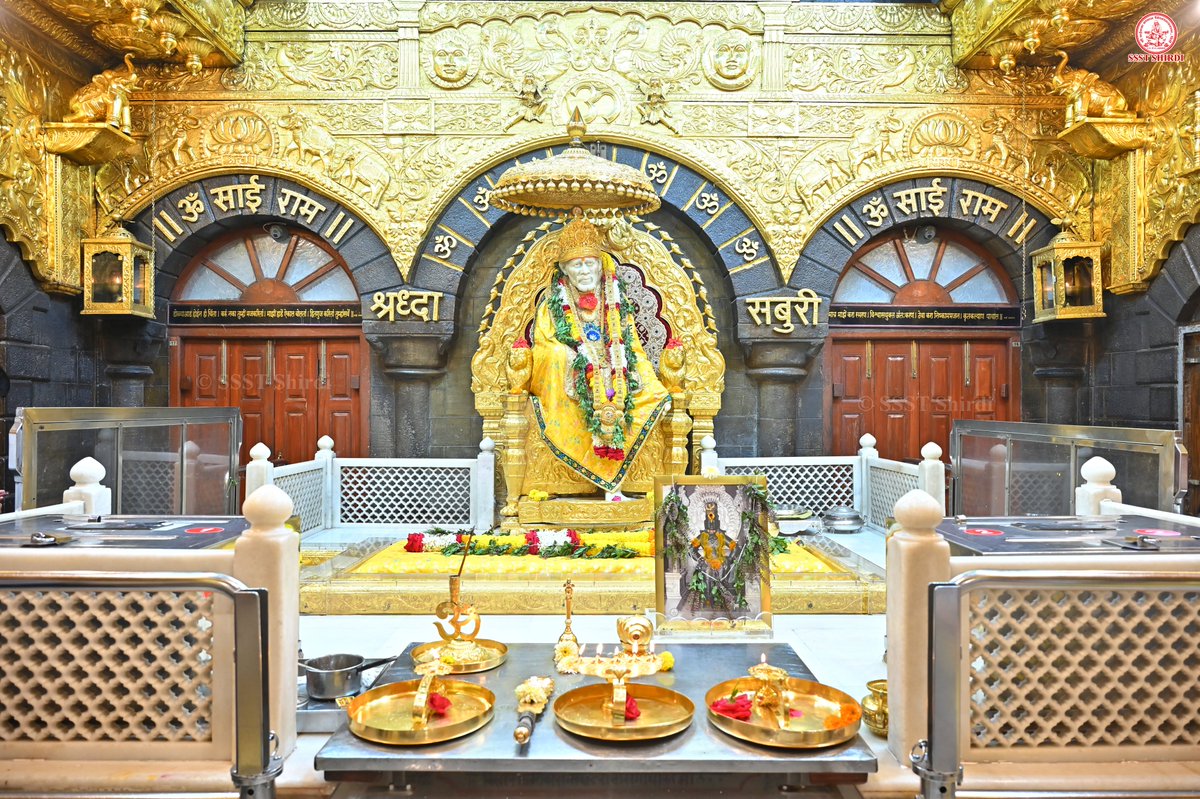 SSSTShirdi's tweet photo. *!! ॐ साई राम !!*
*श्री साईबाबा संस्थान विश्वस्त व्यवस्था,शिर्डी*
*!! ॐ Sai Ram !!*
*Shri Saibaba Sansthan Trust, Shirdi*
≈≈≈≈≈≈≈≈≈≈≈≈≈≈≈≈≈ 
*आरती :-माध्यान्ह आरती*
*शनिवार २५ जुलै २०२६*  
*Aarti :-Madhyan Aarti*
*Saturday 25 July 2026* https://t.co/I5OgBxuO2B