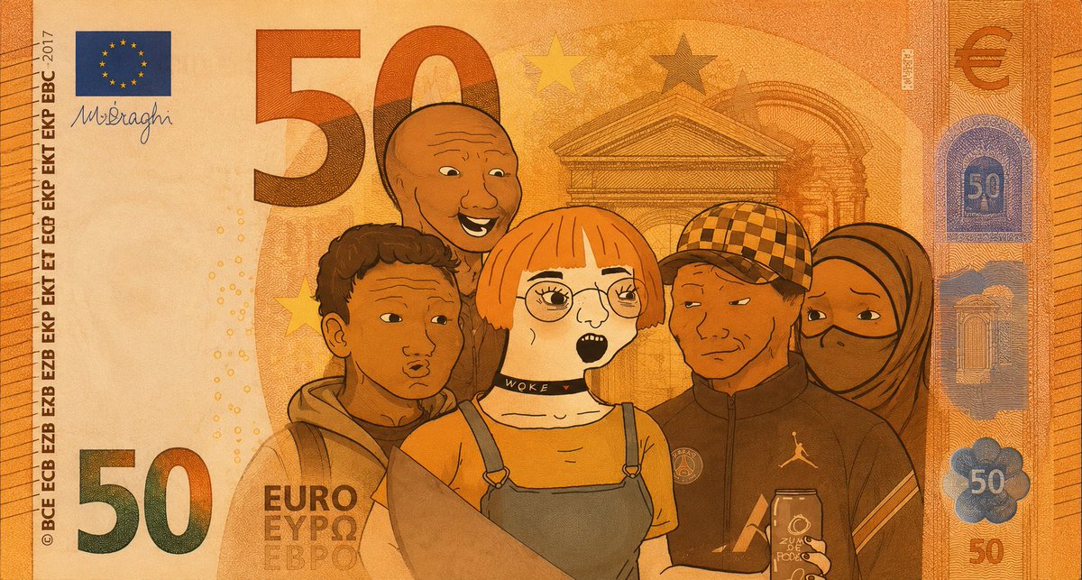 CalamarBasado's tweet photo. La europa de 2026 representada en un billete https://t.co/PjZi8uHknu