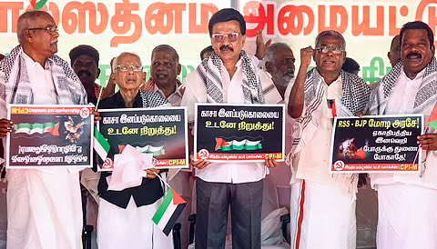 brba_4ever's tweet photo. Stalin himself would have come to the streets at the age of 73 and shown his support. 

The protest that’s happening today all over India shows the largest, most unified pushback of NEET in the last decade and we are failing to capitalise the momentum because we have a scared CM and his blind followers.