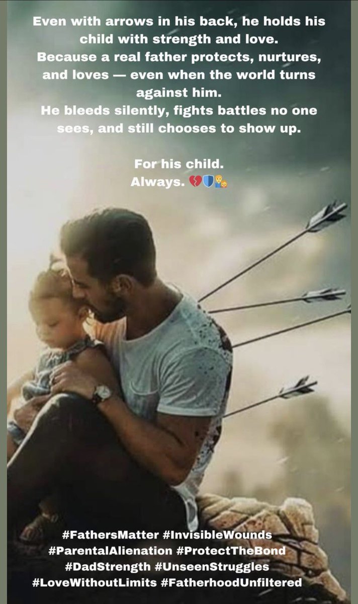 Warick_Truth's tweet photo. “Even with arrows in his back, he still holds his baby like the whole world depends on it. 💪❤️
That’s a real father,bleeding in silence, fighting invisible wars, and showing up every single time for his children, always.
Real strength isn’t loud… it’s unbreakable love in the middle of the storm.
Tag a father who carries the weight and still shows up with love ? 👇
#GoodMorning #SaturdayVibes