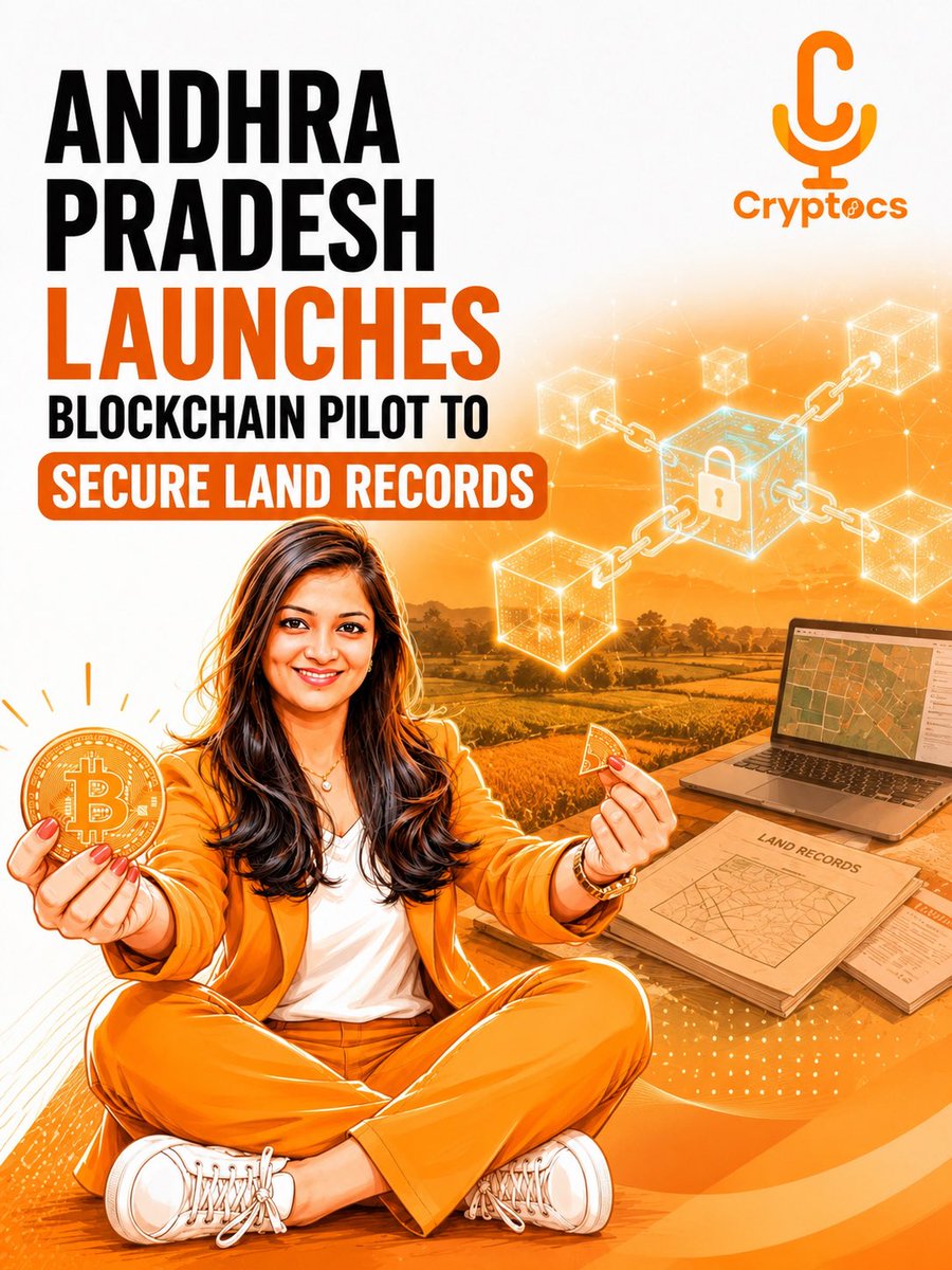 cryptocsindia's tweet photo. Blockchain is moving beyond crypto.

Andhra Pradesh has launched a blockchain pilot to secure land records, aiming to improve transparency and reduce record tampering.

Real-world blockchain adoption is growing. 🔗

#Blockchain #AndhraPradesh #Innovation https://t.co/BVas7o3w4J