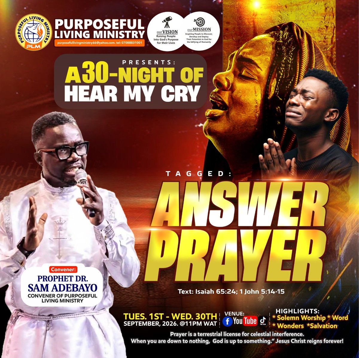 SamAdebayo2's tweet photo. There is a cry that comes from our hearts to the One who can satisfy it all, He will answer when we call.

There is a sound released from the depths of our souls to the One who holds it all, He will answer when we call. https://t.co/SkROlpjRjQ