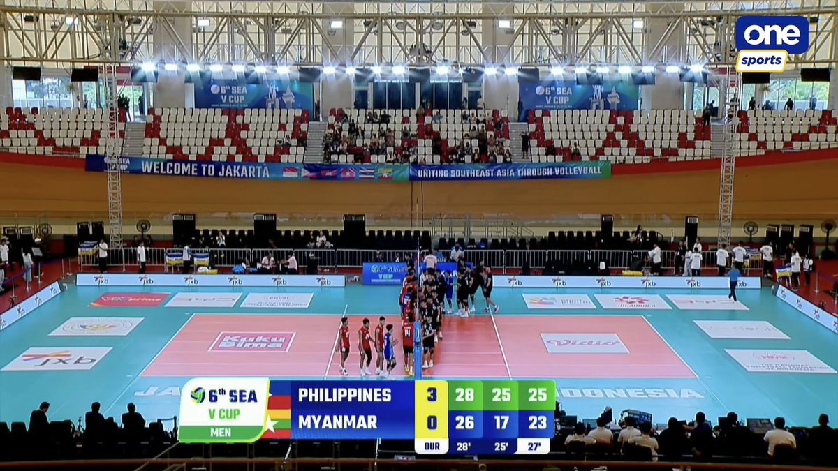 pk_sportsx's tweet photo. Alas Pilipinas 🇵🇭 ends their 2026 SEA V Cup journey with a win against Team Myanmar 🇲🇲. They will finish in 5th place once again for Leg 2.

It was a tough journey but still, maraming salamat for stepping up. 🥹🫶 This is only the beginning. 🫂

#SEAVCup2026 #SEAVCup https://t.co/E5o1kmJNKK