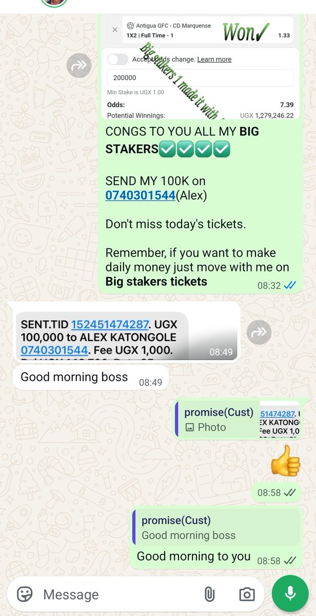 KALANZIAllan4's tweet photo. Congs to you all my people ✅✅ 
New members WhatsApp me on +256704270055 or call +256740301544
Join my WhatsApp channel for daily updates 
https://t.co/cfPJHN0ktn
Messi Ronaldo FIFA https://t.co/akRX4TEcez