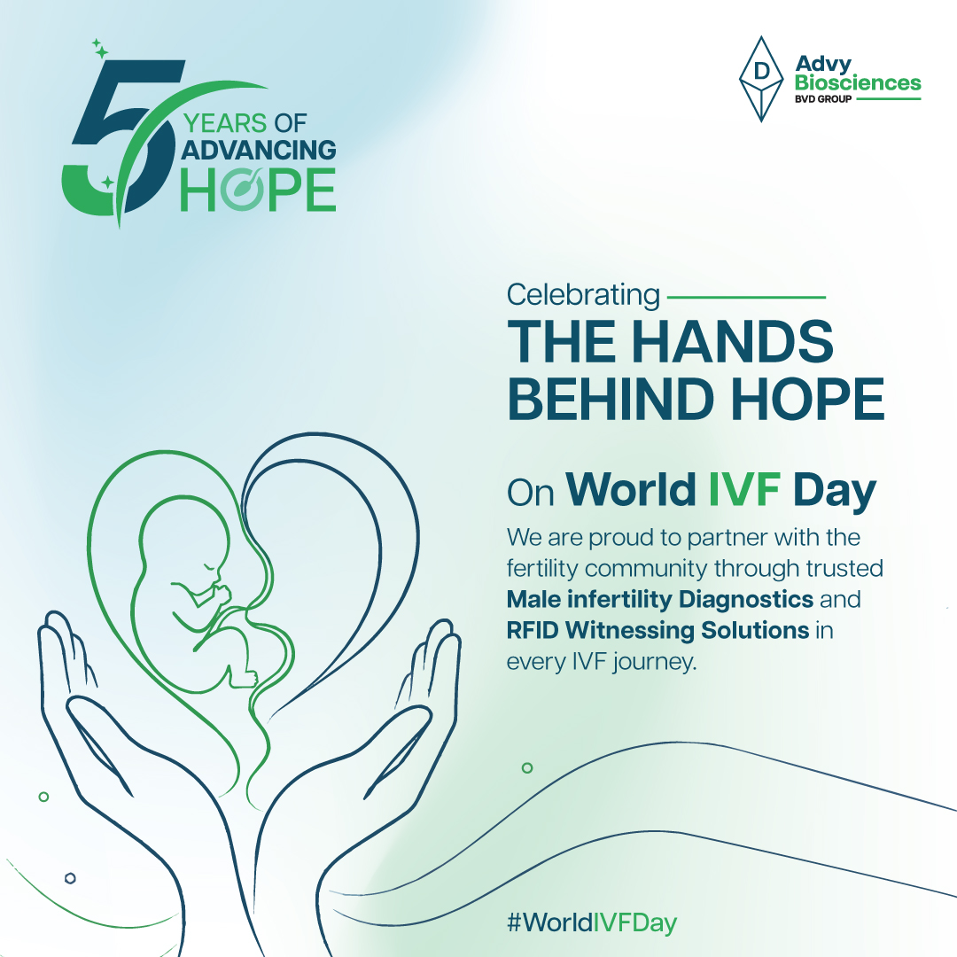 AdvyBiosciences's tweet photo. Celebrating 5 Years of Advancing Hope by honouring the Hands Behind Hope.

Thank you to every IVF professional whose expertise, compassion, and commitment help create life’s greatest miracles.

𝗛𝗮𝗽𝗽𝘆 𝗪𝗼𝗿𝗹𝗱 𝗜𝗩𝗙 𝗗𝗮𝘆.

#AdvyBiosciences #FertilitySolutions #IVF https://t.co/21rEOOHat7