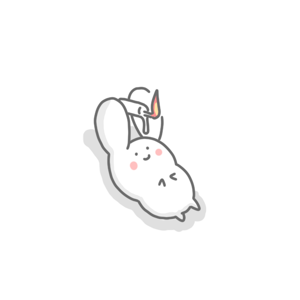 tamagarugo's tweet photo. ロウが垂れるのを楽しみにしているウサギ https://t.co/LtxaCX619U