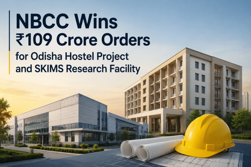 constructioncm1's tweet photo. NBCC (India) Ltd. has secured ₹109.39 crore in new orders, including an ₹80.89 crore EPC hostel project in Odisha and a ₹28.50 crore MRU laboratory project at SKIMS, Srinagar.
Read more: https://t.co/GKdwn4ebwR
#NBCC #Infrastructure #Construction #ConstructionMirro https://t.co/5Q1MyOkT1H