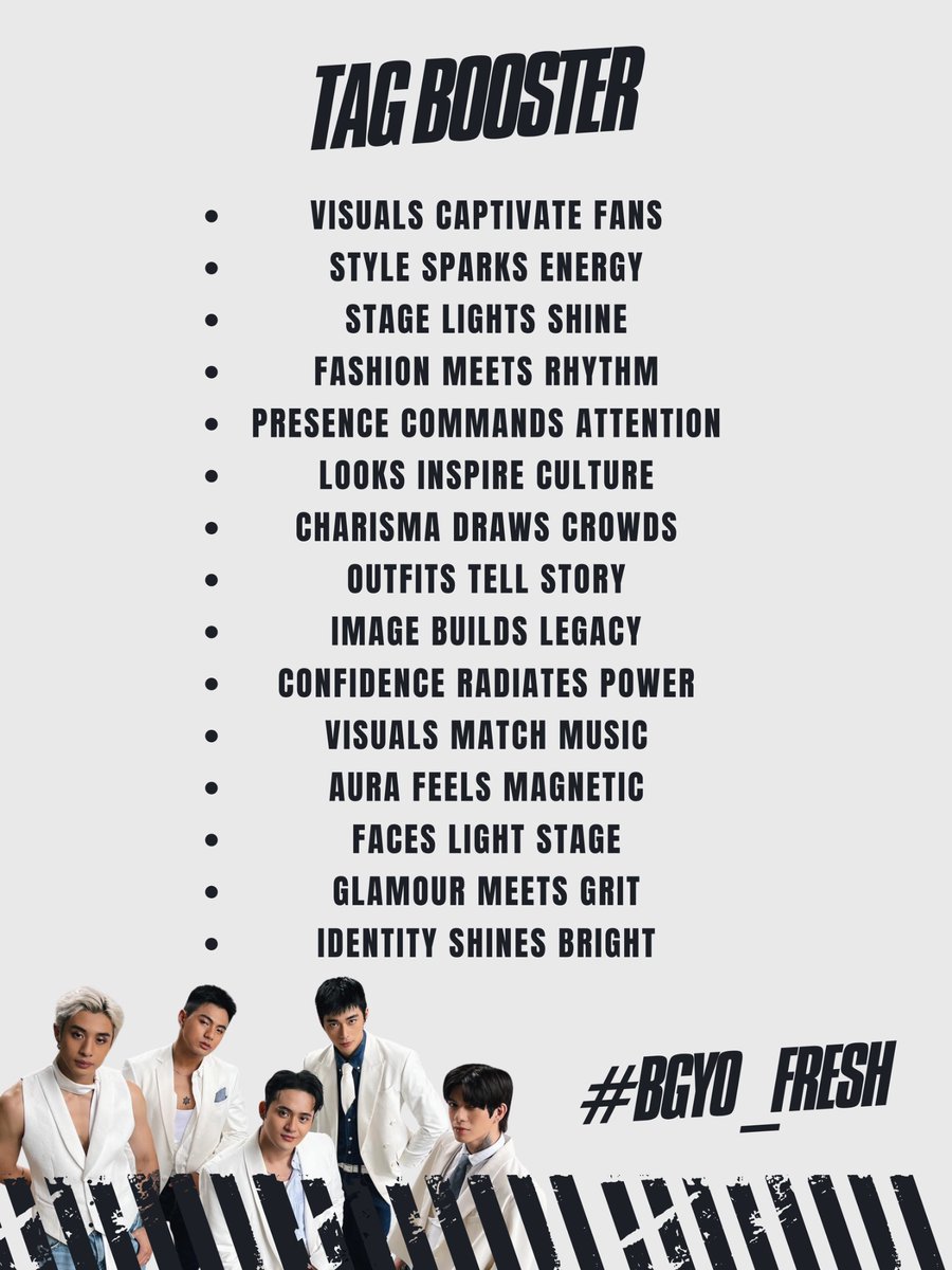 BGYOtrendsofc's tweet photo. Style sparks energy

BGYO SUBLIAN DOMINATION
#BGYO @bgyo_ph https://t.co/lck2oZuefV