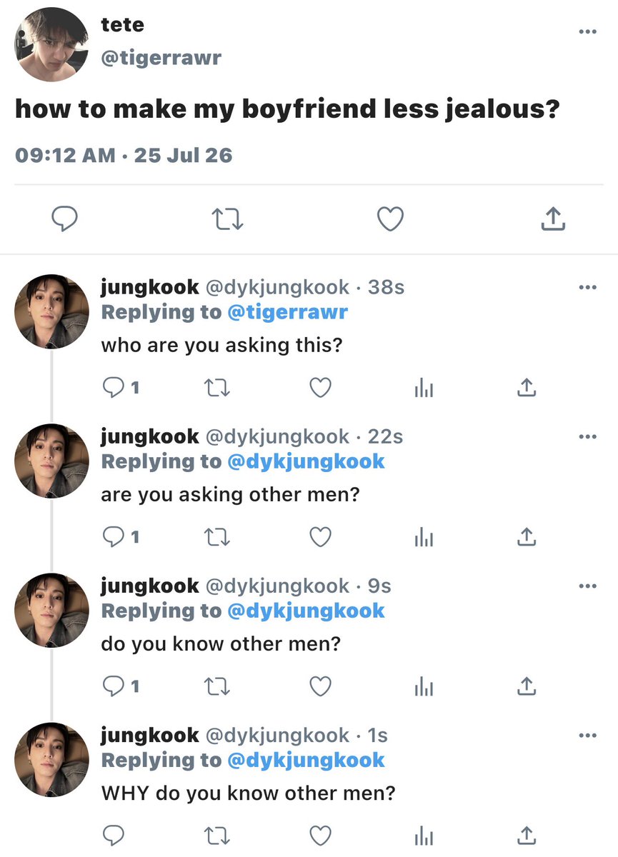 bwunnikoo's tweet photo. #taekookau one tweet ft jealous koo https://t.co/MHLu4byb9o
