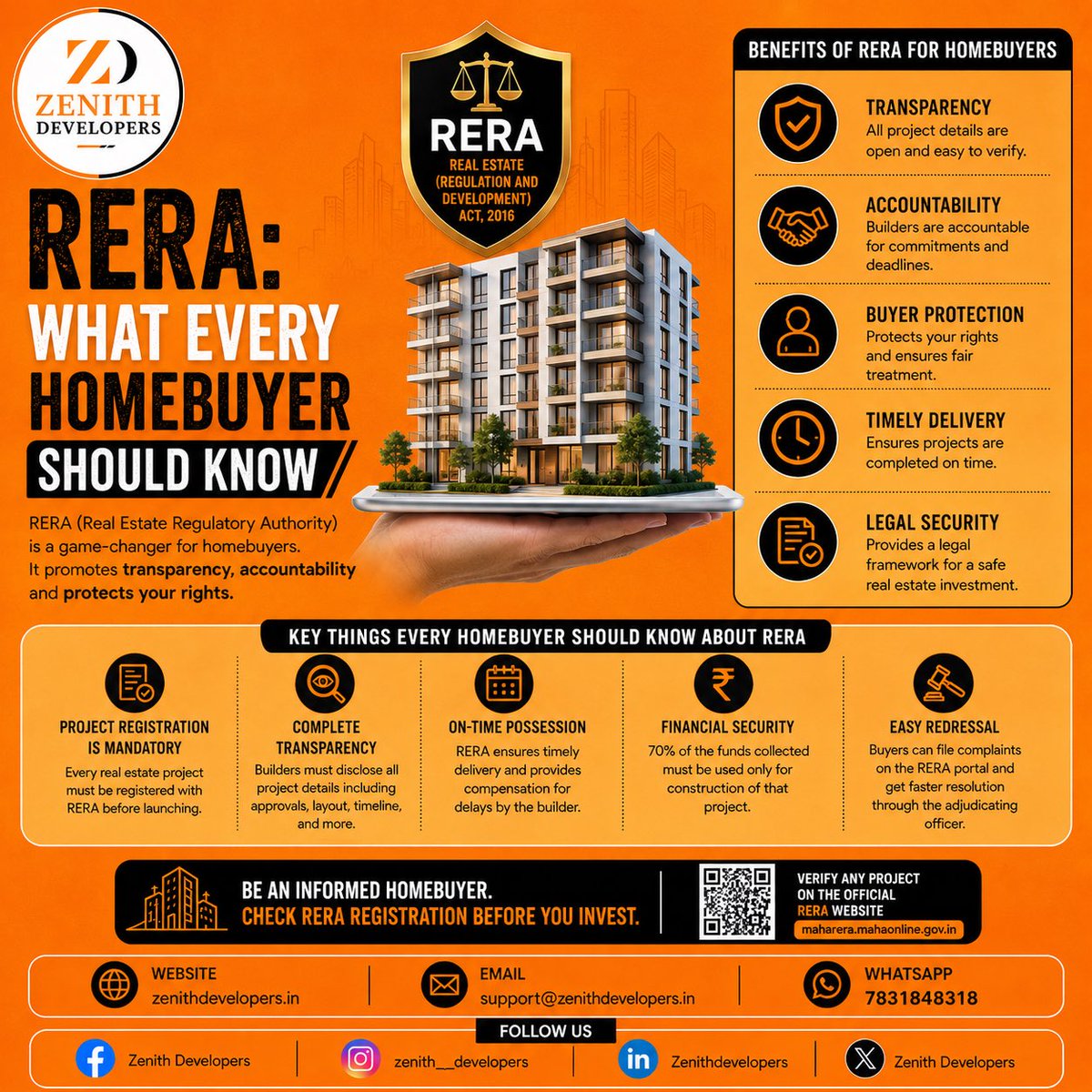 ZenitDevelopers's tweet photo. 🏠 Know RERA. Know Your Rights. Invest with Confidence.
Make informed decisions and verify project registration before investing. 🏗️🔍

#zenithdevelopers #rera #reraapproved #aligarh #amu https://t.co/CrMpyHg8Ni