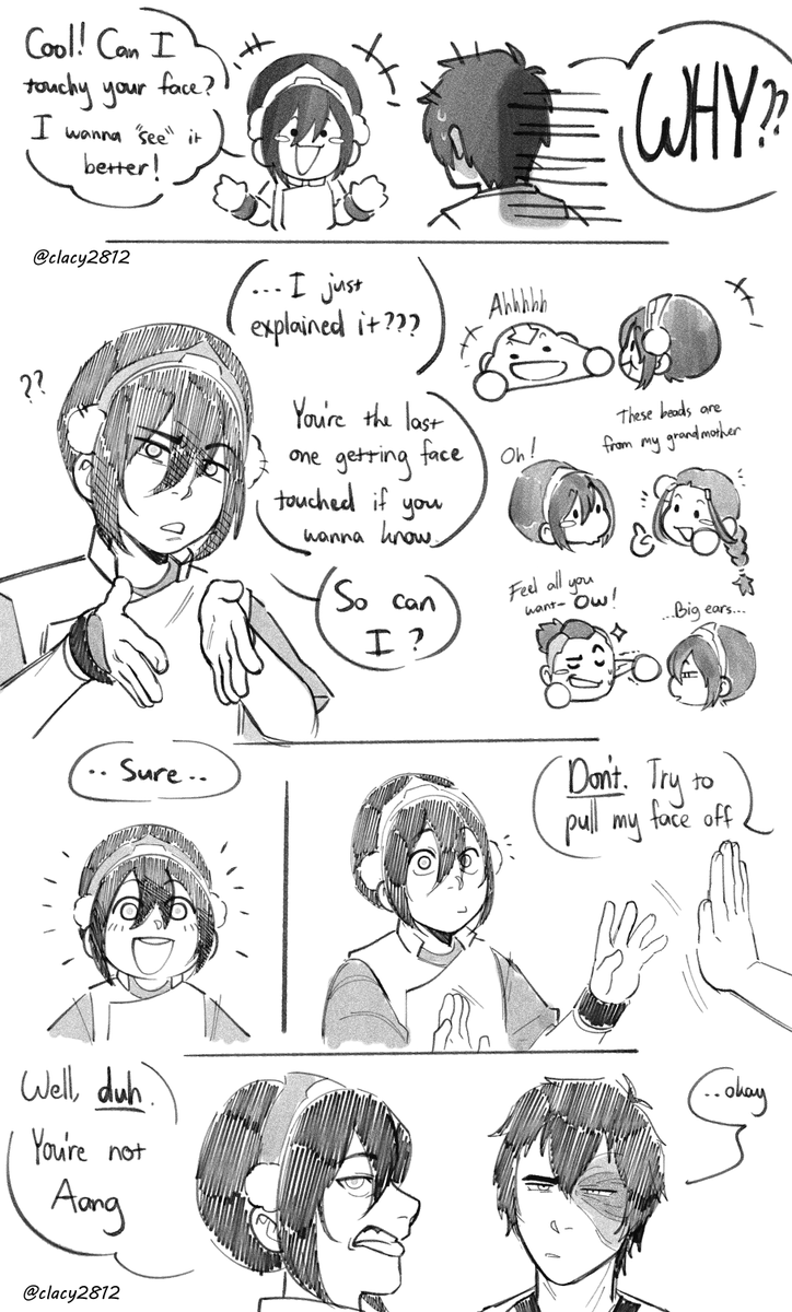 ClacyYe's tweet photo. Lemme see your face (1/3)

#zuko #toph #atla https://t.co/k6y5qaCnKU