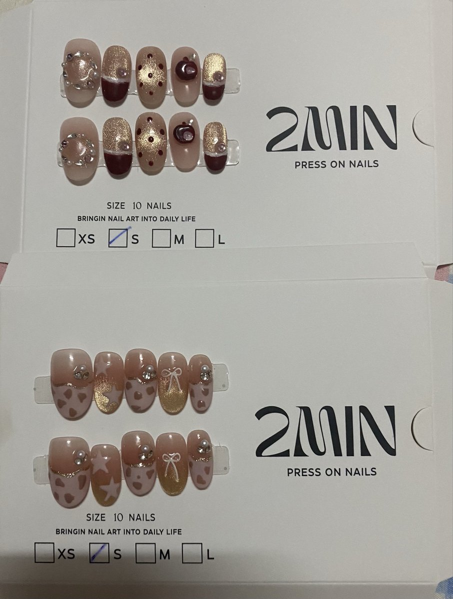 STW160's tweet photo. ส่งต่อเล็บปลอม2min ไซส์ S (ติดไม่ทัน)
2 ชิ้น 120 ส่งฟรี สนใจลายไหนdmเพิ่มเติมค่ะ 
#ส่งต่อเสื้อผ้า #ส่งต่อเสื้อผ้ามือ2 #ส่งต่อเสื้อผ้ามือสอง #เล็บปลอมสำเร็จรูป https://t.co/KRyuPoI5gs