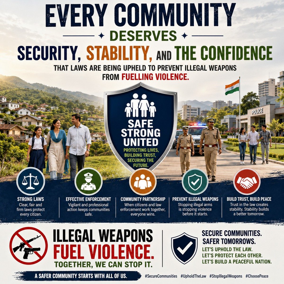 Raj_Deepak7d's tweet photo. Every community deserves security, stability, and the confidence that laws are being upheld to prevent illegal weapons from fuelling violence#illegalArms #StopTerrorFunding #PeopleNotTheProblem #PeaceInNorthEast https://t.co/G3zfYBb8fs