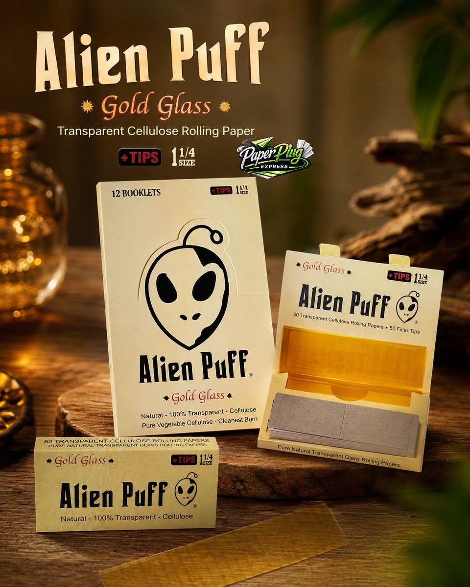 PaperPlugExpres's tweet photo. Clear, clean and premium ✨ Alien Puff Gold Glass Transparent Rolling Papers in 1¼ size, with 50 papers + 50 filter tips.
Price: KSh _from 150-1500
DM Paper Plug Express to order 📩
https://t.co/z7aCtNygpW
#AlienPuff #RollingPapersKenya #PaperPlugExpress https://t.co/2q56W0LTK3