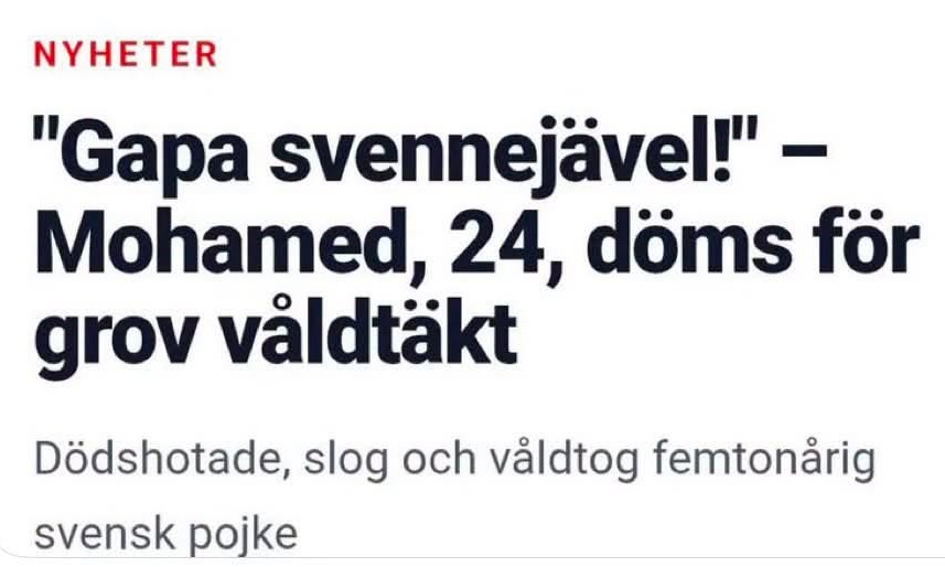 TeodorMG's tweet photo. Ja, jag vill ta tillbaka Mohameds medborgarskap och utvisa honom. Jag vill också att brott som syftar till att förnedra och uttrycka hat mot Sverige som land och svenska folket ska bestraffas hårdare. Att komma till ett annat land och begå brott är värre än att begå brott i sitt eget land.

Rösta på SD för att driva igenom att medborgarskap ska kunna återkallas.