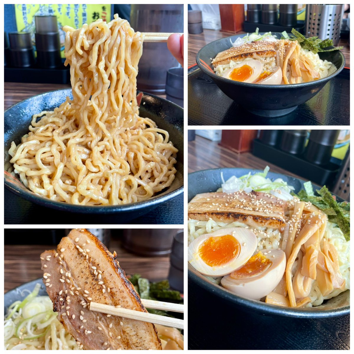 yonepon_kero's tweet photo. 【濃厚極旨とんこつ豚らーめん飛燕】多賀城

✤冷たい油そば(特400g)
海老味🦐／長期漬込煮卵

期間限定🍜✨️冷製コーンを求めて行ったけど1つ前で売り切れ終了😭💦なのでこちらの冷たい海老🦐油そば✨️濃厚な海老ダレ✨️途中マヨも投入！美味〜い💕でもまたコーンやって欲しいな🤣ごち様🙏 https://t.co/b8eoHAwGCs