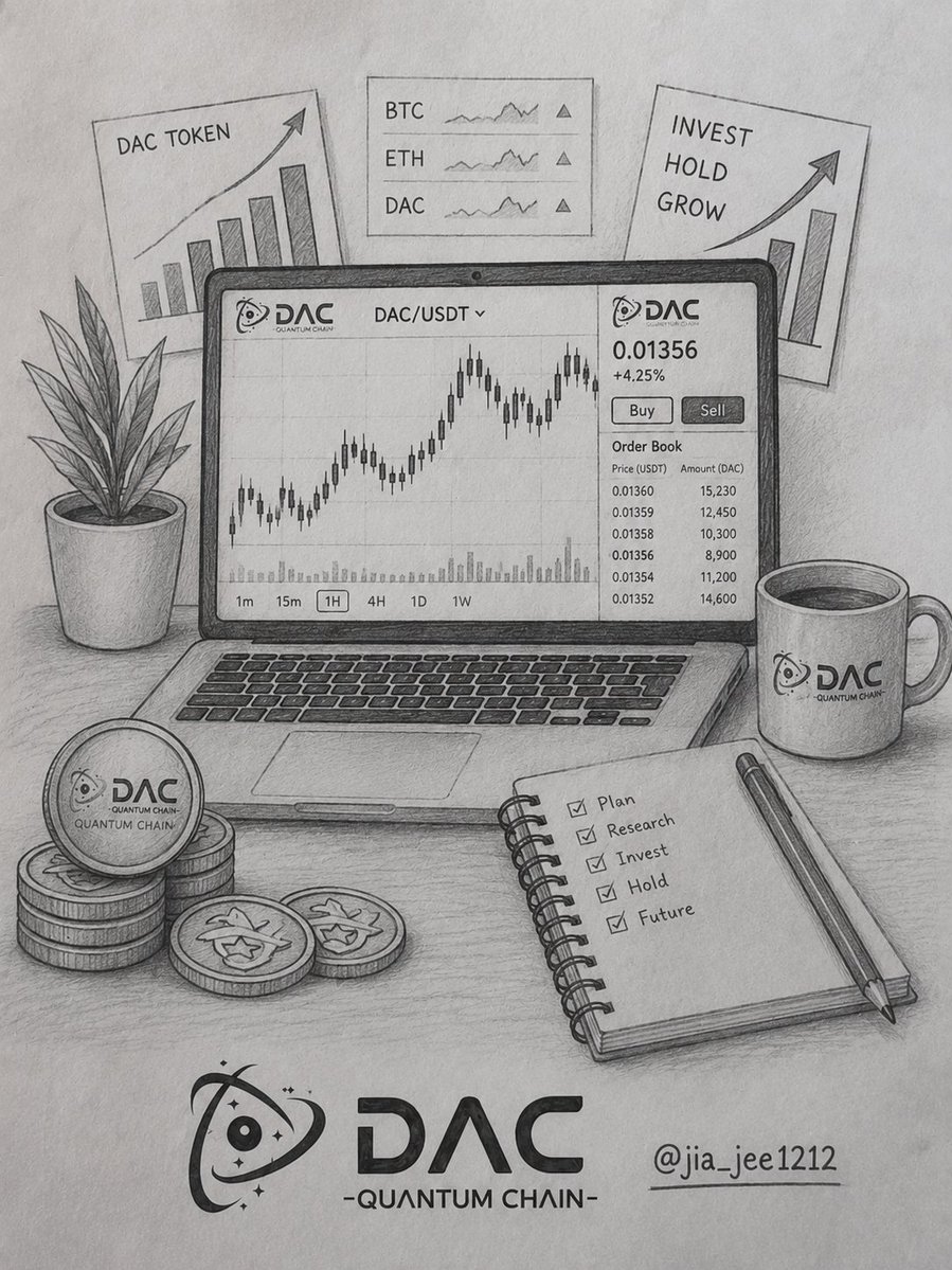 jia_jee12131's tweet photo. Every strong blockchain starts with a vision, but only a few are built for the future.
This handmade artwork represents the power of DAC Quantum Chain where innovation, security, and long-term thinking come together.
Building the future, one block at a time. ⚡ https://t.co/B1ZRwZoQEG