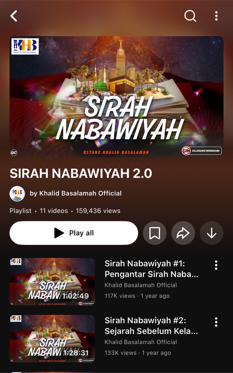 lilaccountz's tweet photo. yang lagi bingung buat dengerin apa selain musik kalo lagi aktifitas, coba dengerin youtube channel ust Khalid serial kisah Nabi sama Sirah Nabawiyah deh

ini SERU POOLLLLL!!! nambah ilmu baru juga🎉 https://t.co/YgJj1oikQu