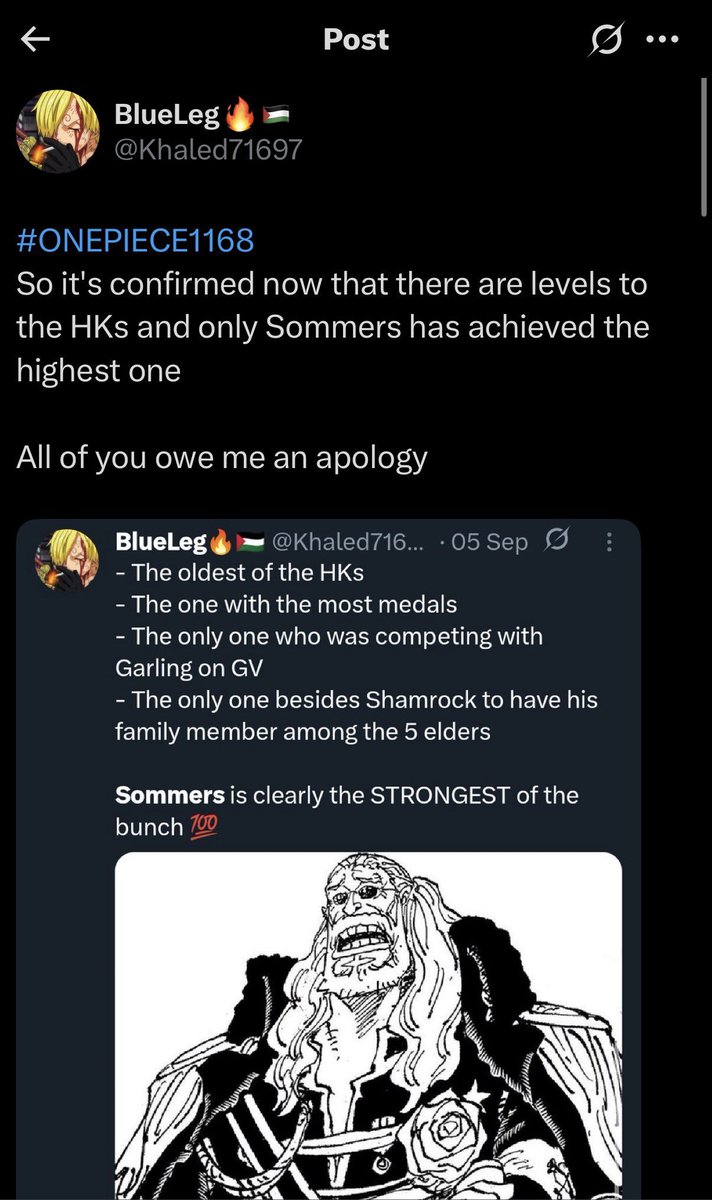 _ZODIACg's tweet photo. "Sommers is clearly the STRONGEST of the bunch 💯" 😭✌️

#ONEPIECE
#ONEPIECE1189 https://t.co/lWnO5JkCcd