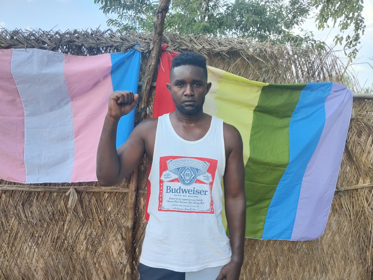 our_own_pride's tweet photo. Hello world my name is Frank an LGBTQ refugee in eastafrica,    Life here is so hard where by we are many and we get little resources from UNHCR though it tries 🏳️‍🌈🏳️‍⚧️

Here is my fundraising account with my fellow close friends,  donate to help us live 

https://t.co/9iQVJvssF9 https://t.co/N2z193ZPbi
