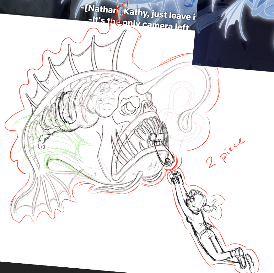 Messy_sketchess's tweet photo. hhey is it big fish in here or is tgat just me https://t.co/JLnfiPnyZx