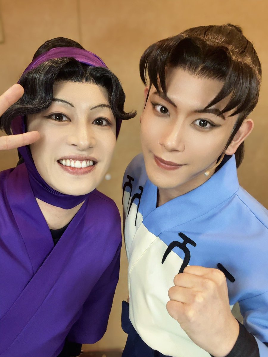 rinpkninja's tweet photo. 舞台「忍たま乱太郎」第4期
みんなニコニコ、はい、どうぞ！の段

二日目昼公演ありがとうございました！

綾部くん誠さん！

夜公演まもなく！
よろしくお願いいたします！

＃忍ゲキ https://t.co/V8Gfw4BMeG