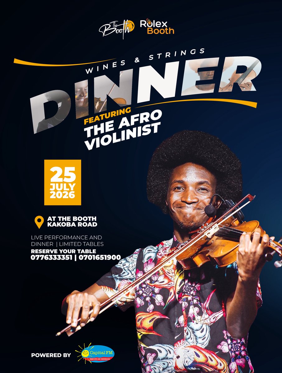 eddiespikaagaba's tweet photo. Not every Saturday deserves your presence… but this one certainly does. 🍷🎻

A carefully curated evening of fine wine, delicious dinner, and a breathtaking live violin performance by The Afro Violinist awaits @booth_rolex 
#VisitTheBooth https://t.co/dKvgCySrft