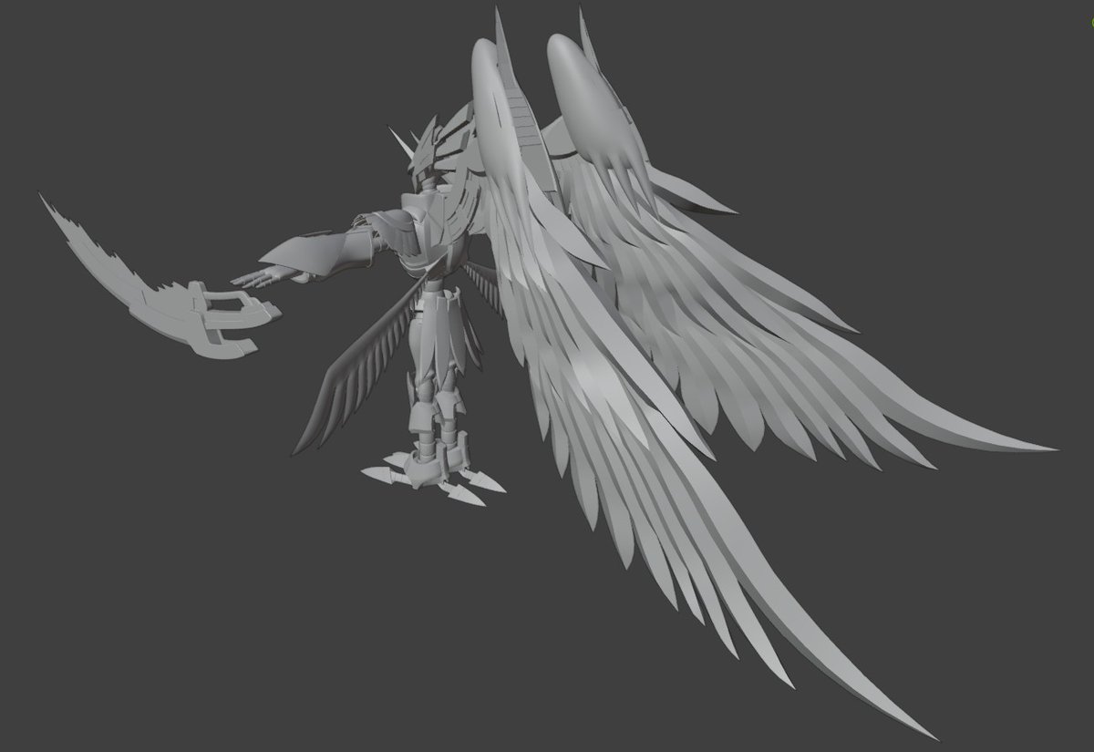 aaugro's tweet photo. Zephagamon commision progress, I think this is the third time I've said this, but this has been the most difficult model I've made so far #デジモン #Zephagamon #VRChat #vrchatavatar #3dmodeling #fanart #blender #3dart #Digimonart #digimonfanart #digimon #Commission https://t.co/ol8H3OrIyH