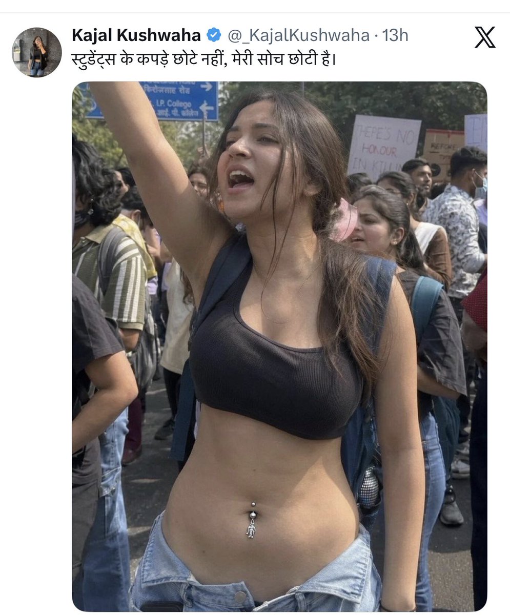 BurmeeM's tweet photo. This chappri girl is saying “soch choti hai” when questioned.
But zip aur button toh band ho sakta tha na?
Public roads pe yeh sab tolerate karna padega just because “it’s my choice”?
#PublicDecency #ChoiceVsRespect #IndianRoads #Hypocrisy #CJParty https://t.co/kgJPA6G4oo
