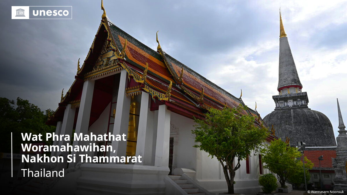 UNESCO's tweet photo. 🔴 BREAKING!

New inscription on the @UNESCO #WorldHeritage List: Wat Phra Mahathat Woramahawihan, Nakhon Si Thammarat, #Thailand 🇹🇭.

➡️ https://t.co/iO4B0Cjg9u #48WHC https://t.co/XIkyaHwVSL