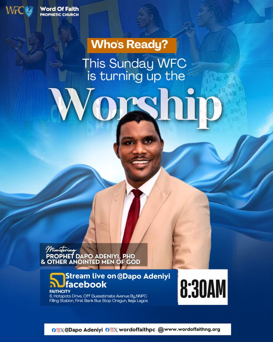 wordoffaithpc's tweet photo. Who's ready for an unforgettable worship experience?

This isn't just another Sunday, it's another opportunity to encounter God's presence.

Join us this Sunday at 8:30 AM for a powerful time of worship, prayer, and the Word. https://t.co/IMC0BTibfF