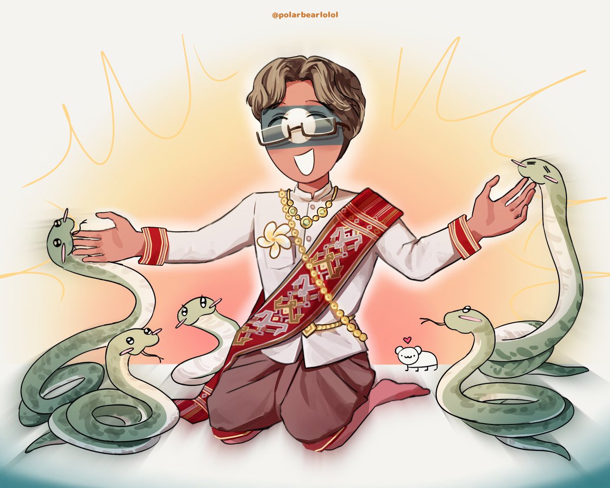 polarbearlolol's tweet photo. 🐍🐍🇱🇦🐍🐍 Resonating with nature
#countryhumans #countryhumanslaos https://t.co/VXHa9y9CdK