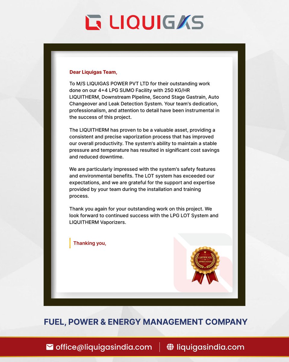 liquigasindia's tweet photo. Let's talk.
📧 office@liquigasindia.com
🌐 https://t.co/2LFQHQkco0

#LPG #EnergySolutions #ClientSuccess #IndustrialExcellence #Liquigas https://t.co/QuUQLKEORY