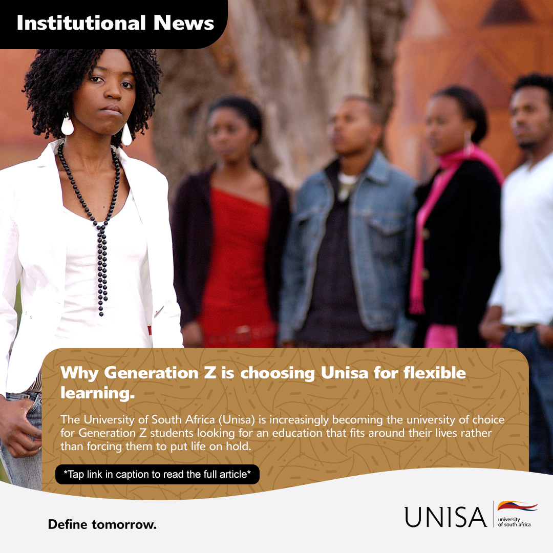 unisa's tweet photo. Discover why more young South Africans are choosing a university that allows them to earn a qualification without putting their lives on hold, and how dedicated lecturers are helping them succeed every step of the way. 

https://t.co/C6CPVnuSuI 

#Unisa150andBeyond https://t.co/U9Oss3hP7c