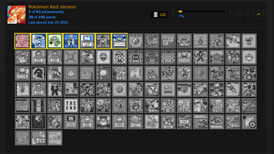 scottbot64's tweet photo. Kinda in the Pokemon mood so decided to replay Red but use retro Achievements

Also doing Professor Oak's Challenge as well. Need to fully evolve Pokemon before each gym. So need Charizard before Brock for example

Yaaaaaaaaaaaaay https://t.co/uM7AnVpRWr